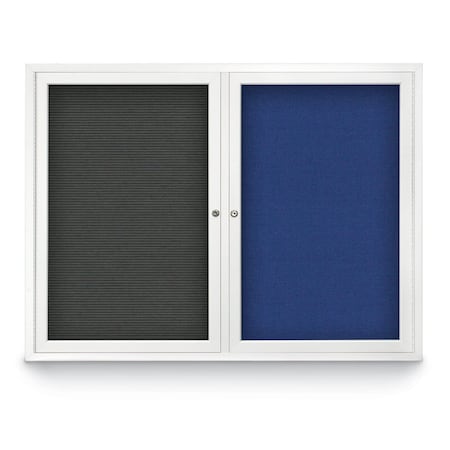 United Visual Products Corkboard, Cork Backing/Black, 48" x 36" UV404-BLACK-CORK